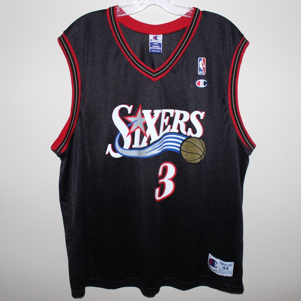 near mint❤️Champion #3 Allen IVERSON 76ers jersey Sixers Size 44 Korea made
